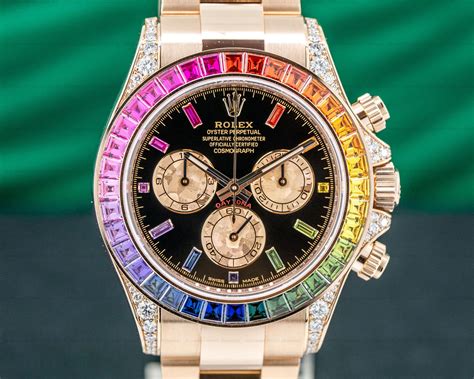 rolex rainbow daytona rose gold|rolex daytona rose gold price.